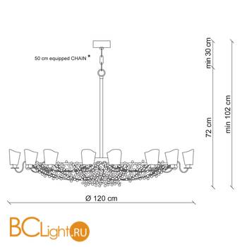 Люстра Patrizia Garganti Nana PG407 - Схема